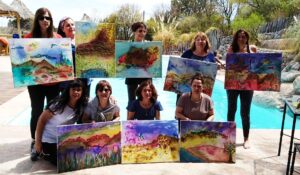Pintando, inspirando a mujeres a encontrar su yo creativo