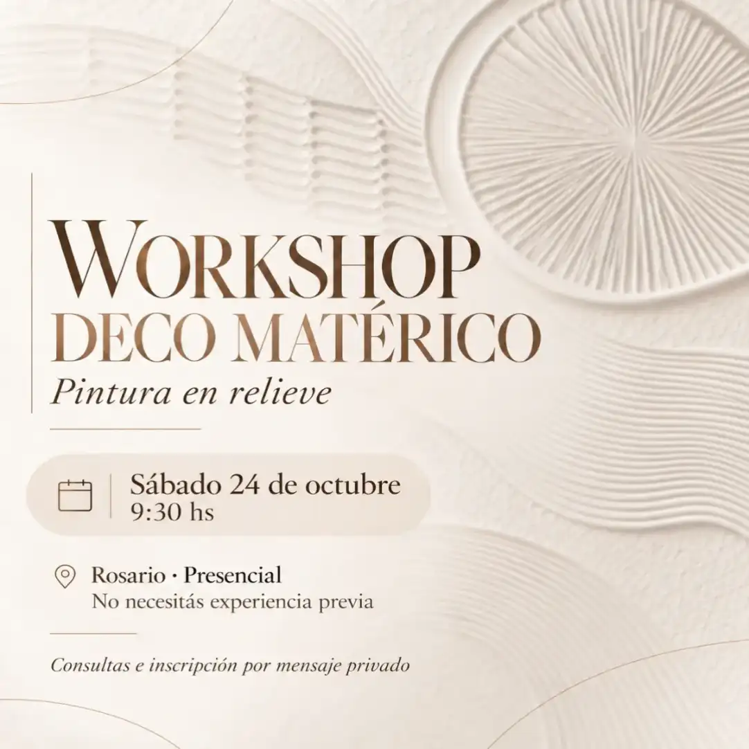 WORKSHOP DECO MATÉRICO Pintura en relieve